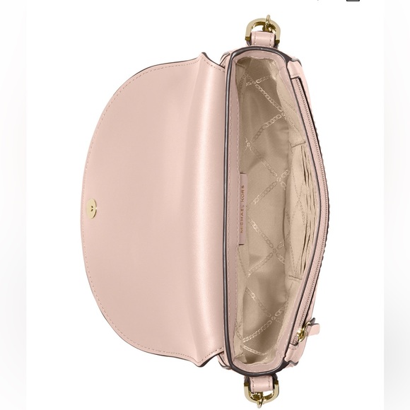 NEW Michael Kors Leather Jet Set Charm Half Dome Chain Crossbody - Picture 4 of 11